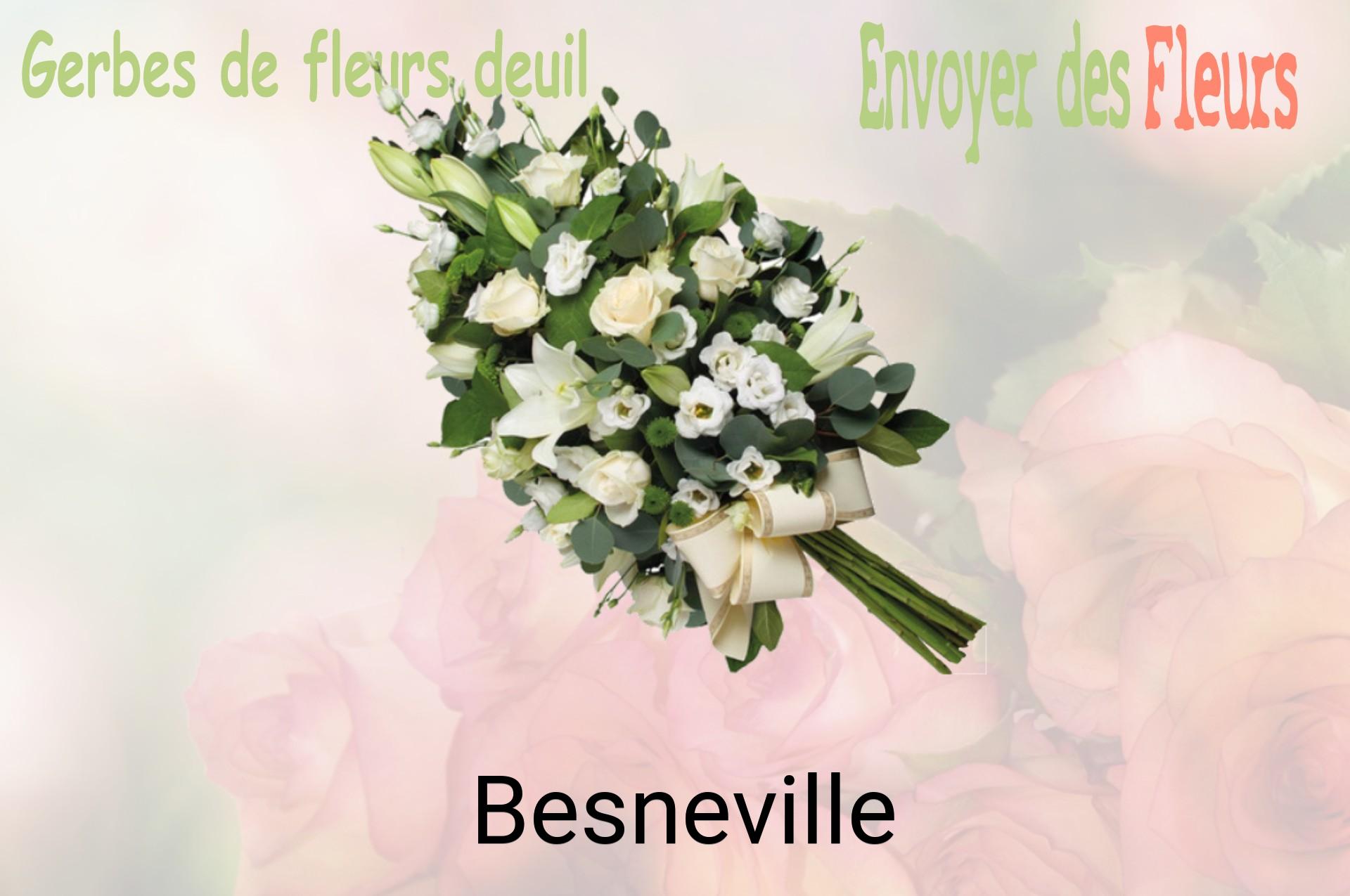 Gerbe de fleurs de deuil livrée à Besneville